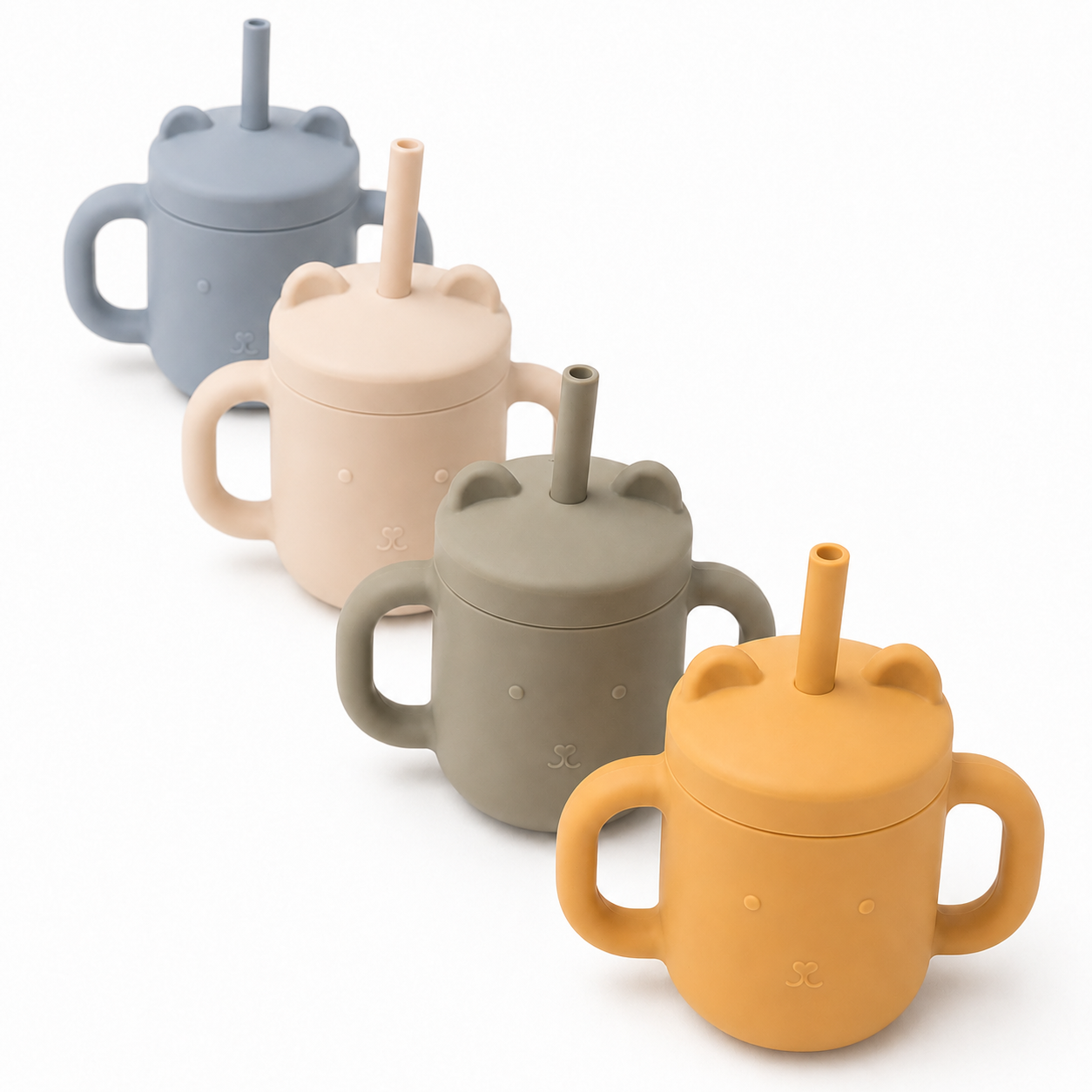 Vaso Con Asas Y Sorbito Silicona